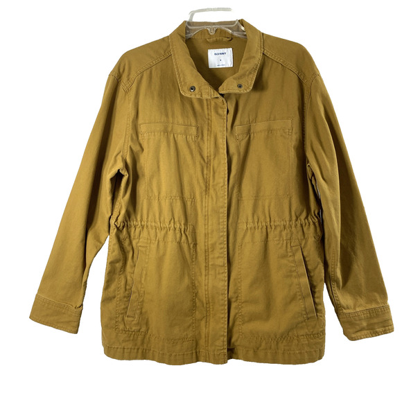 Old Navy Jackets & Blazers - Women Field Jacket Size Medium Brown Barn Chore Utility Coat Pockets Lightweight